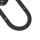 Binario per Porte Scorrevoli con Kit di Accessori in Acciaio Nero 100 cm sm 110mm 