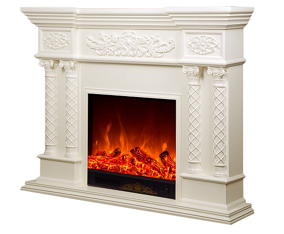 Camino Elettrico da Pavimento 116x150x33 cm Effetto Fiamma 1500W Montecarlo mini Marrone sconto