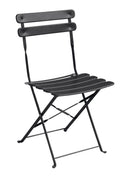 Sedia Pieghevole da Giardino 42x48x81 cm in Ferro Bistrò Antracite