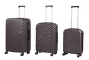 Set 3 Valigie Trolley Rigido 4 Ruote con Combinazione in ABS Ravizzoni Amalfi Grigio