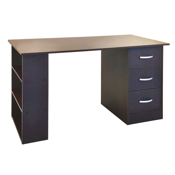 sconto Scrivania da Ufficio 3 Cassetti 3 Ripiani 120x59x72 cm in Legno MDF Marrone Scuro