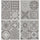Set 22 Piastrelle Autoadesive per Pavimento e Parete 30x30 cm 2 mq in LTV PVC Effetto Maiolica Vintage