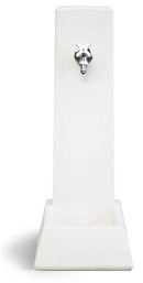 Fontana da Giardino Senza Rubinetto in Cemento Granulato di Marmo Malmo Bianco