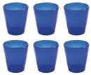 Set 6 Bicchieri Ø9x10 cm in Vetro Soffiato Villa d'Este Home Tivoli Cancun Blu