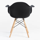 Set 4 Sedie di Design con Braccioli 62,5x44x80 cm Federica Nere