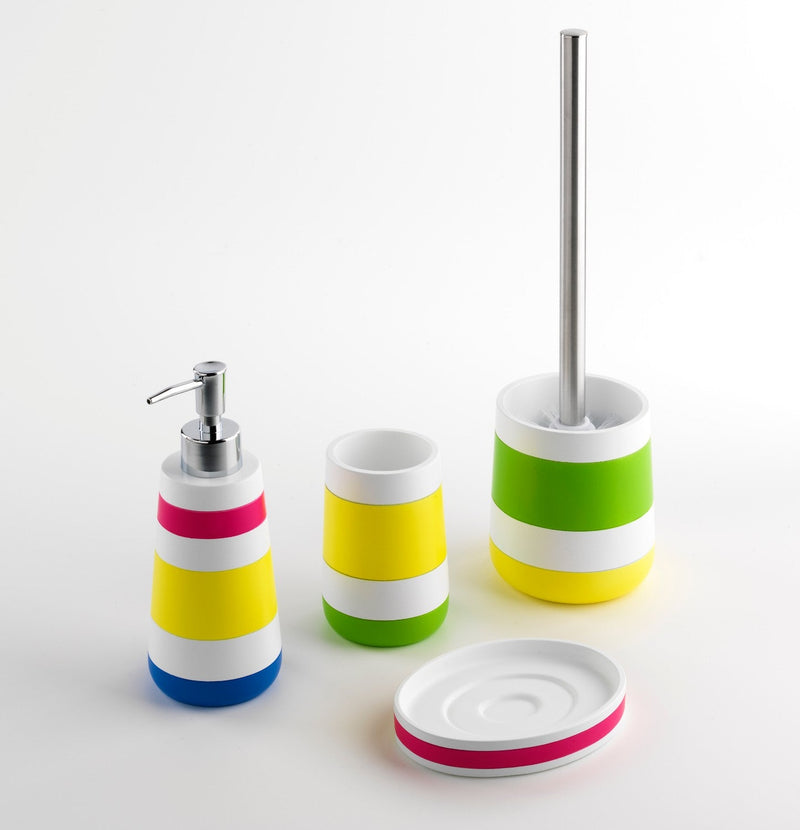 Set 4 Accessori da Bagno in Resina TFT Accessories Multicolor