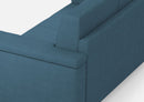 Divano Angolare 5 Posti 226x226x85 cm Marrak in Tessuto Avio