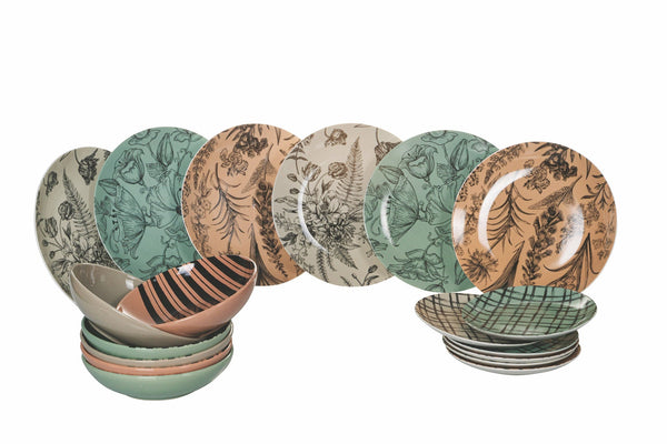 sconto Servizio Piatti 18 Pezzi in Porcellana 6 Posti Tavola Villa d'Este Home Tivoli Etoile