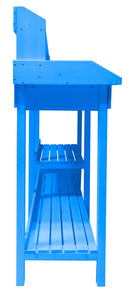 Tavolo da Lavoro 112x45xH112 cm in Legno Cunninghamia  lanceolata Blu