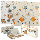 Tappeto Morbido per Bambini 196x176x1,5 cm Superficie Impermeabile in XPE a Tema Spazio   