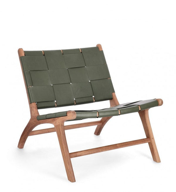 Poltrona Soggiorno 65x79x69 cm Caroline in Pelle Verde online