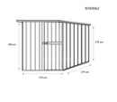 Casetta Box da Giardino in Lamiera di Acciaio Porta Utensili 175x185x192 cm Enaudi Bianco