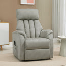 Poltrona Alzapersona Elettrica 1 Motore 75x93x110 cm in Microfibra Grigio