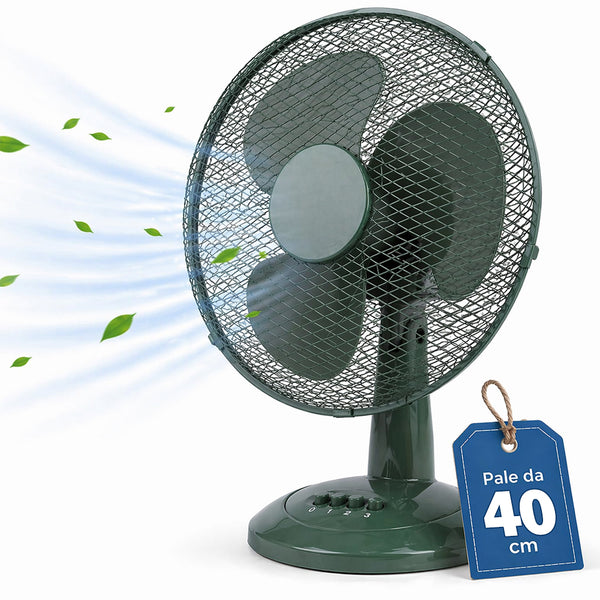 online Ventilatore da Tavolo Autoportante Ø40 cm Potenza 45W 3 Velocità Verde
