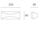 Applique da Esterno a LED 6W 3000K Sovil Marrone