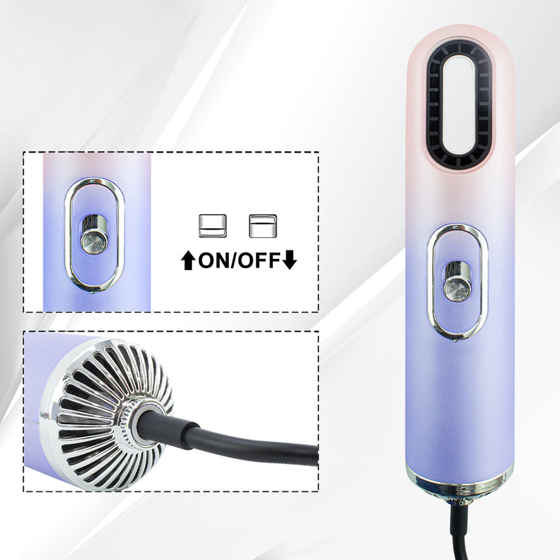 Asciugacapelli Phon Compatto 2000W con Ioni Negativi Fucsia