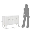 Mobile Shine 120x84x40 cm in Legno MDF e Metallo Bianco
