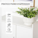 Mobile Scarpiera 60x30x92 cm in Legno Truciolare Bianco