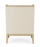 Poltrona Imbottita 75,5x88x98,5 cm in Tessuto Lino