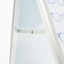 Espositore Pubblicitario Bifacciale a Cavalletto Pieghevole 63,7x101,5x75,5 cm in Alluminio da Esterno Antivento Silver