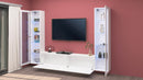 Parete Attrezzata Soggiorno 260x30x180 cm Maruska n°12 Bianco Lucido