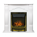 Camino Elettrico da Pavimento 88,3x95x30 cm Effetto Fiamma 2000W Clasic & Meridian Bianco