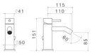 Rubinetto Miscelatore Monocomando Bidet in Acciaio Inox Maniglia Antracite