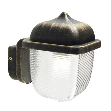 prezzo Lampada Applique Quadra Colore Nero e Oro per Esterno Linea Short Sovil