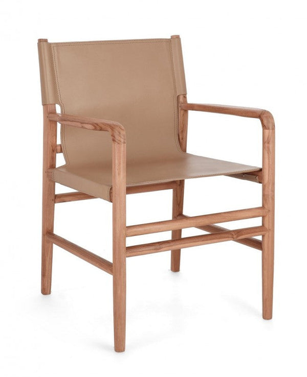 Sedia 57x58x85 cm Caroline in Pelle Tortora sconto