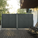 Divisore da Giardino 600x180 cm Regolabile Anti UV con Maniglia in Metallo e Poliestere Grigio      
