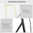 Rete per Allenamento per Calcio e Baseball Pieghevole 123x90x174 cm con Zona di Precisione Nero 