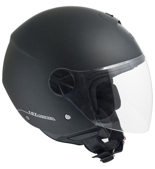 acquista Casco Jet per Scooter Visiera Lunga CGM Florence 107A Nero Opaco