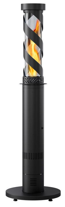 Stufa da Esterno Fungo a Pellet Ø52x194 cm in Ferro Decapato e Vetro Ibiscus Antracite online