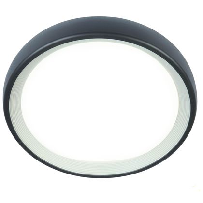 acquista Lampada Plafoniera 18W a Led Smd Tonda Grande Colore Grigio Grafite per Esterno Linea Loft Sovil