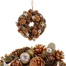 Set 2 Corone Natalizie con Stelle e Pigne Ø25 cm Oro