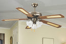 Ventilatore da Soffitto con 5 Pale e 3 Lampade Ø130cm 3 Velocità  Kooper Windy