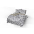 Copripiumino con stampa sul Sacco e Federe Doubleface Ornato Grigio