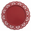 Set 6 Sottopiatti in Metallo Traforato Ø 32cm Villa d'Este Colors Rosso