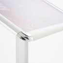 Espositore a Leggio con Piantana 30x110x25 cm in MDF Silver