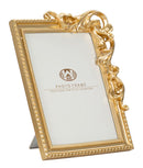 Cornice Fregis 19,5x3,7x25,5 cm in Poliresina e Vetro Oro