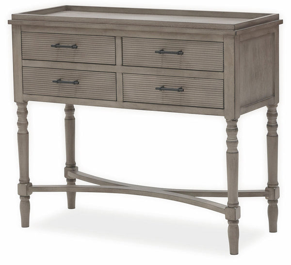 sconto Consolle 4 Cassetti 90x38x78 cm in Legno Soriani Tortora Anticato