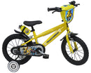 Bicicletta per Bambini 14" Transfromers Freni Caliper e Stabilizzatori in Acciaio Hi-Ten Giallo