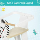 Cavallo a Dondolo per Bambini 68x26,5x48 cm in Legno Bianco