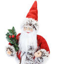 Pupazzo Babbo Natale H30 cm Rosso e Grigio