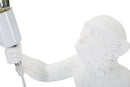 Lampada da Tavolo Monkey Bianco 26x34x55 cm in Resina Bianco      