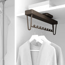 Appendiabiti Estraibile per Armadio 44,5 cm in Alluminio Chiusura Soft Emuca Moka