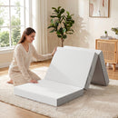 Materasso Pieghevole in Memory Foam 75x195x10 cm con Rivestimento Lavabile Bianco      