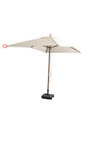 Ombrellone da Giardino 2x3 m Palo Ø48 mm in Legno Tropicale Becker Ecrù Seconda Scelta