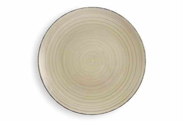 Set 6 Piatti Piani in Gres Ø27 cm Villa d'Este Home Tivoli Grigio New Baita online