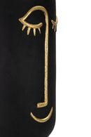 Vaso Tribal 21x45x21 cm in Poliresina Nero/Oro